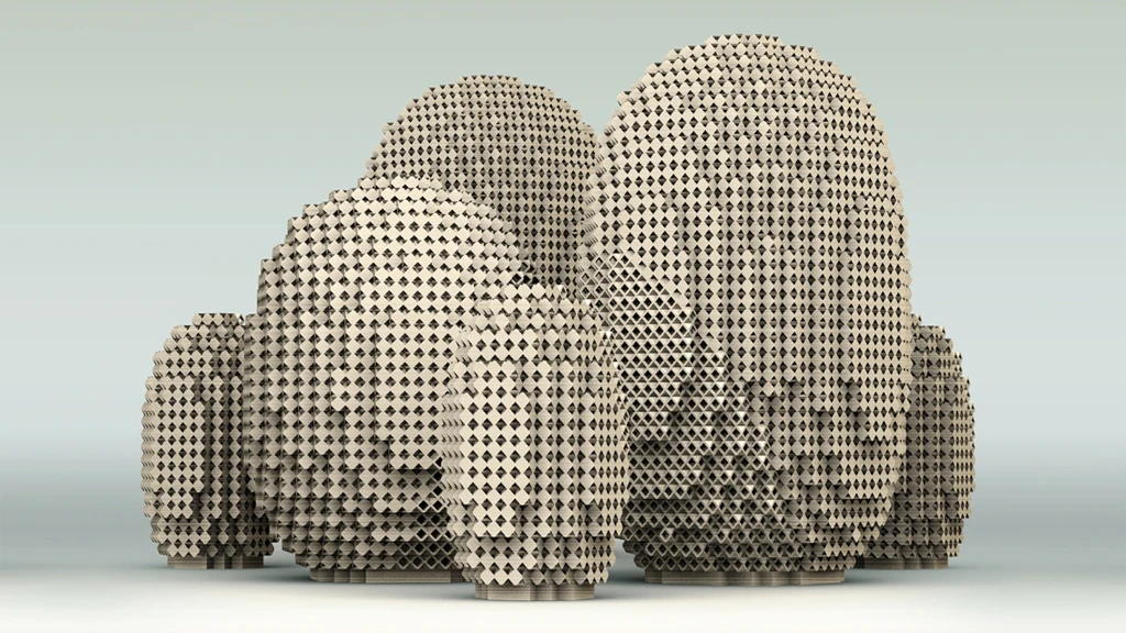 The 3D-printed sand Microclimates cool the immediate area