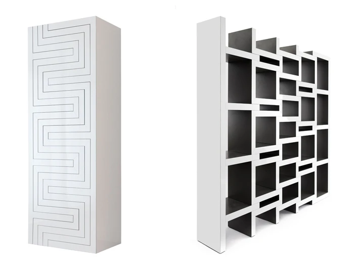 The REK bookcase by designer and architect Reiner de Jong is an elegantly designed bookcase that can be configured to accommodate a book collection of any size