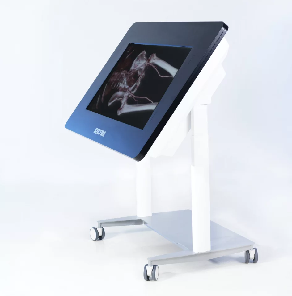 The Table can be positioned in a vertical upright, angled or horizontal flat position and caters for simultaneous, multi-user interactive collaboration