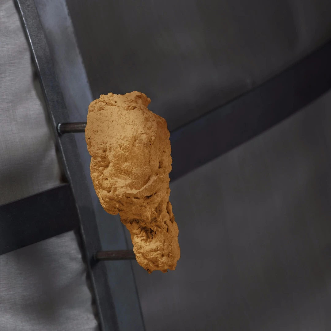 The Internet Escape Pod's door handle takes the form of a KFC drumstick