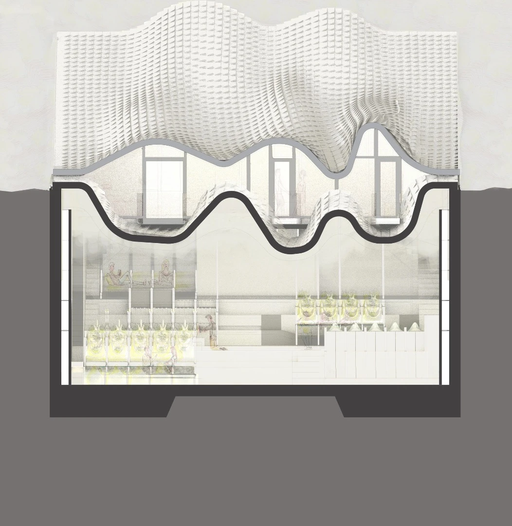 Architectural plan of House on the Cliff