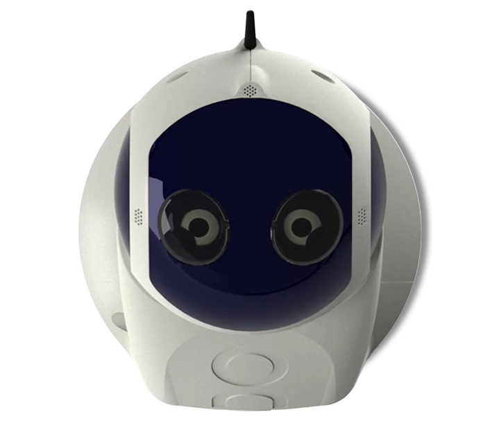 The Qbo One's head is home to HD camera eyes, an LED-packed mouth, three microphones and a capacitive touch sensor