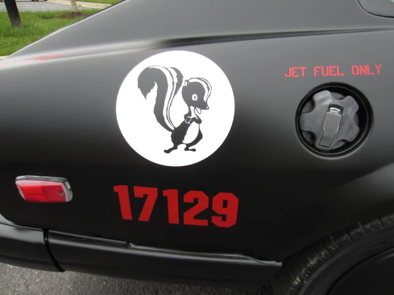 The Skunkworks logo on Seth Kettleman's turboshaft-powered, jet fuel-burning 1983 Datsun 280ZX