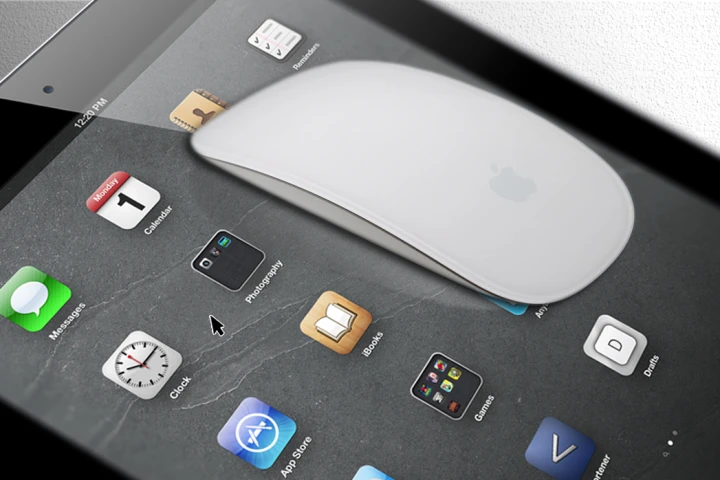 A mouse on an iPad? (Mouse image: Yutaka Tsutano)