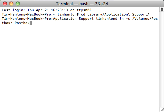 Creating a symbolic link to your encrypted email
