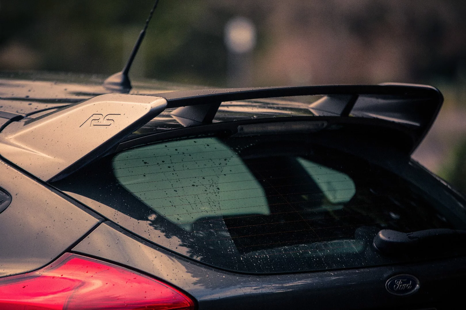 The rear wing on the Focus RS is surprisingly subtle for a Ford Performance product