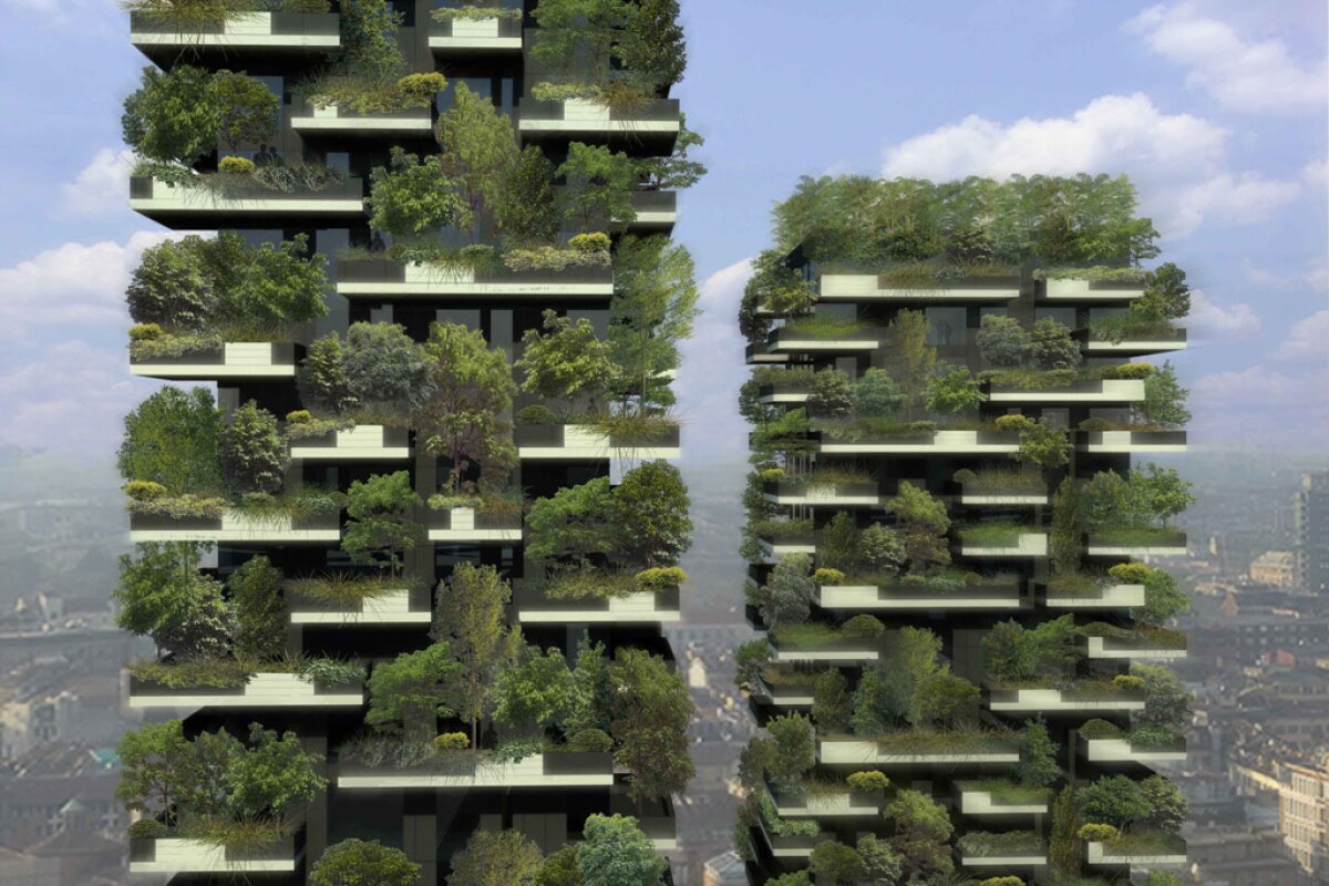 Bosco Verticale is a planned 10,000 square meter urban forest, which will grow upwards. (image from Stefano Boeri)