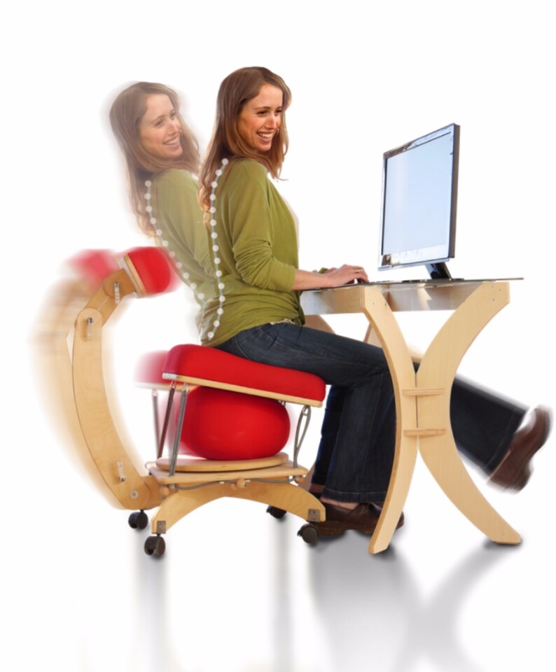 The Sprang Chair encourages active sitting while trying to combine the best bits of exercise balls and ergonomic office chairs