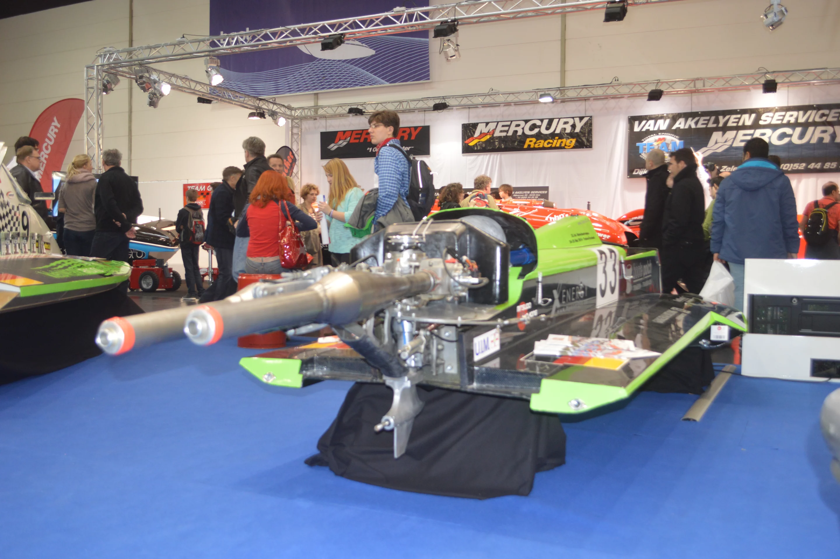 Powerboat display at Boot Dusseldorf