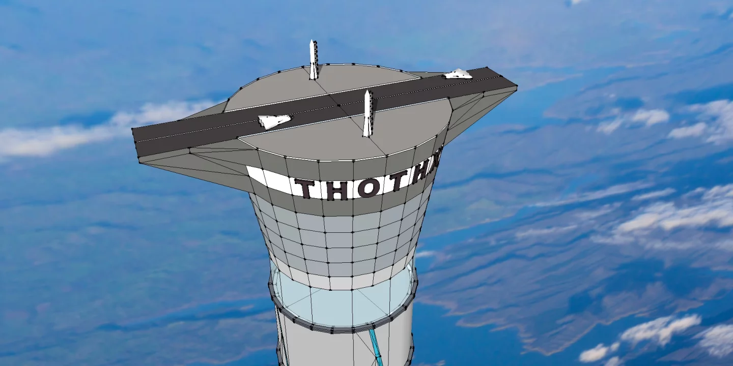 The Thothx inflatable space tower