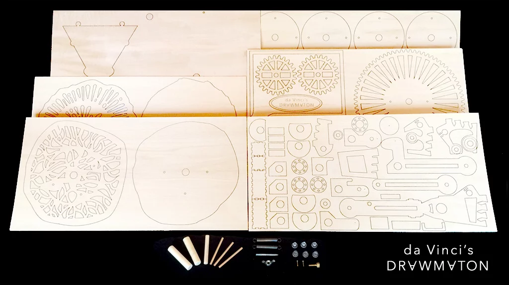 The Drawmaton comes as a self-assemble kit