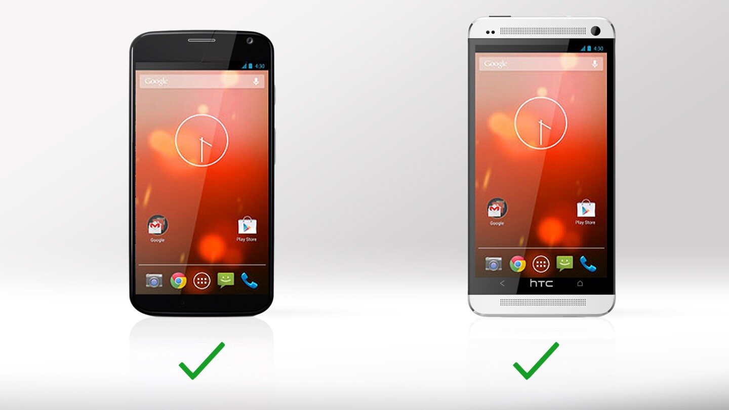 The HTC One is sold in a Google Play Edition, and the Moto X will reportedly get a similar version too
