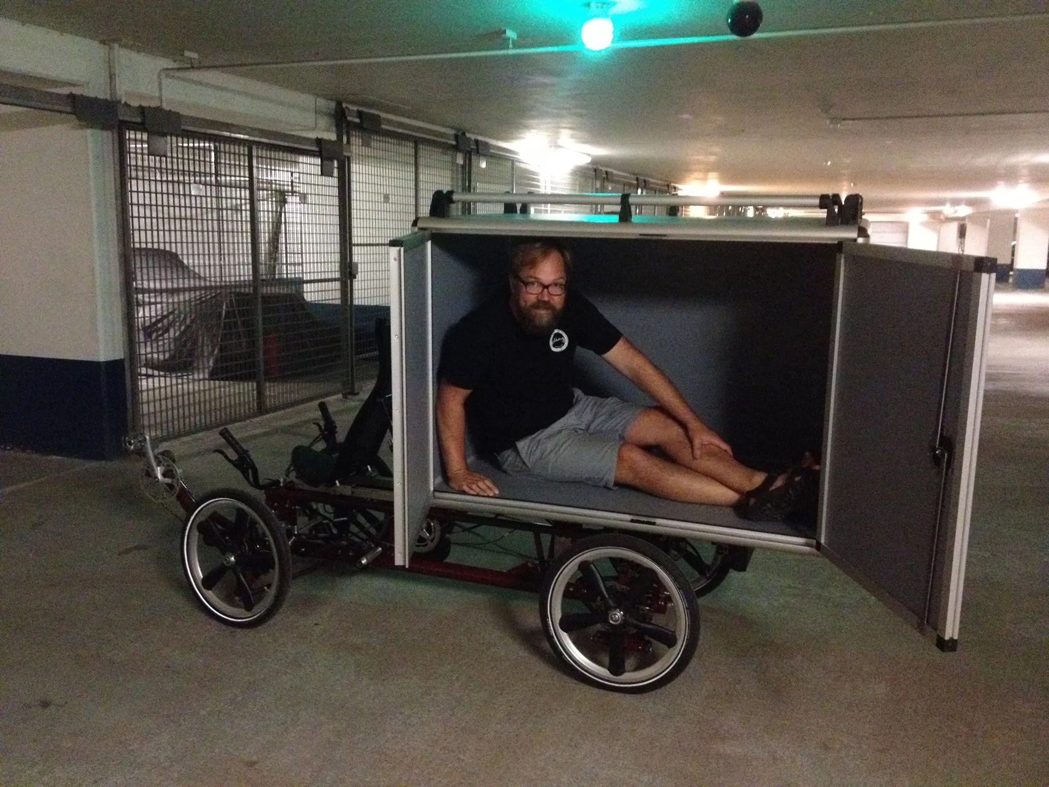 Not quite a bike camper, but still plenty roomy