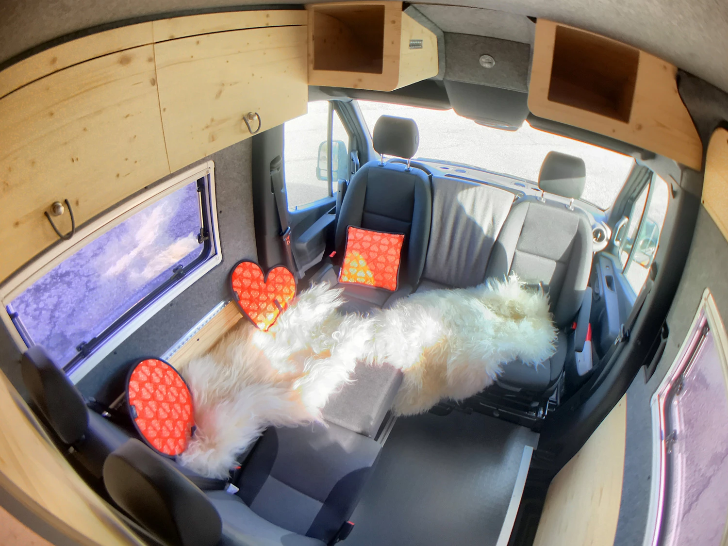 Optional convertible front bed