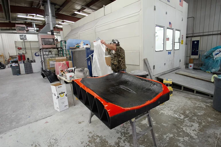 Fitting carbon fiber mat