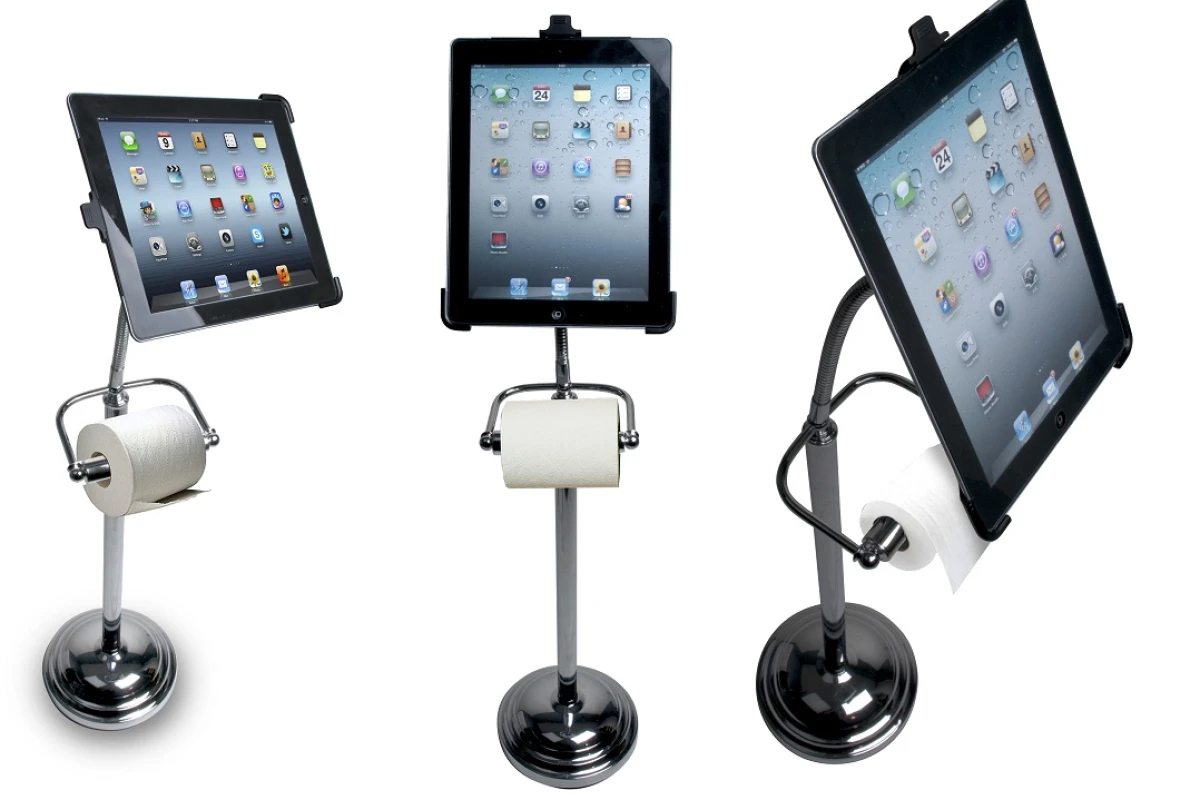The Pedestal Stand for iPad could make toilet trips more fun by providing a hands-free platform for your tablet