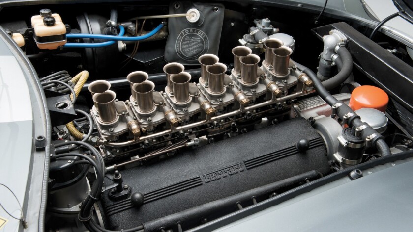 The GTB/4's Colombo V12 engine had been stretched to 3.3 liters, four camshafts (two for each of the six cylinder banks), and six dual throat Weber carbs. The resultant 300 peak horsepower was more than matched in the mid-range, making for rapid access to the 268 km/h (166.5 mph) top speed and a car which embodied the concept of a Grand Tourer.