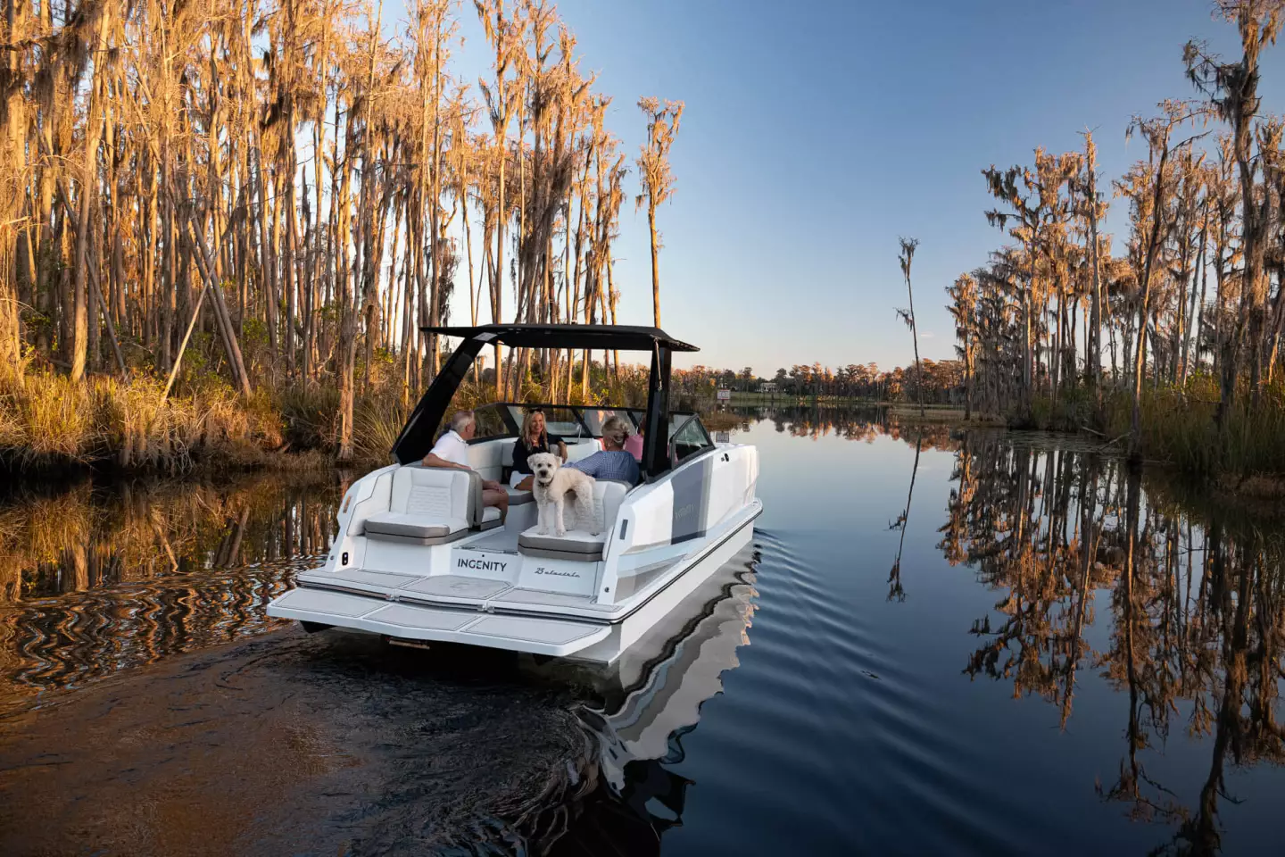 The Ingenity 22E electric boat can cruise for up to 14 hours at low speeds, the company claims