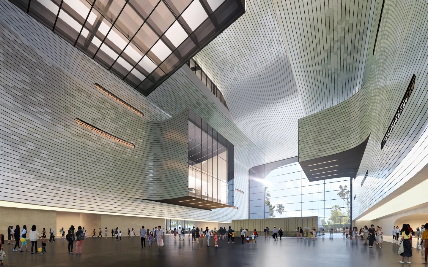 The Shenzhen Science and Technology Museum will have a U-shaped interior layout that ZHA says will make it easy to navigate throughout the many exhibition spaces and floors