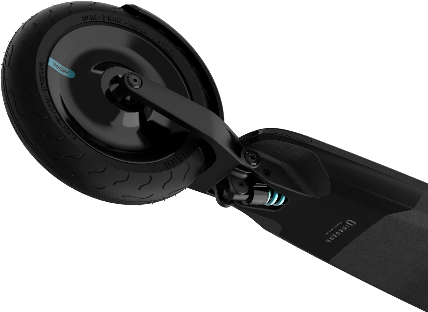 The Glider has a hinged suspension with a coiled shock at the rear to smooth out street bumps