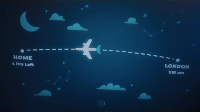 Once the flight reaches its destination, the plane on the map pulses accordingly
