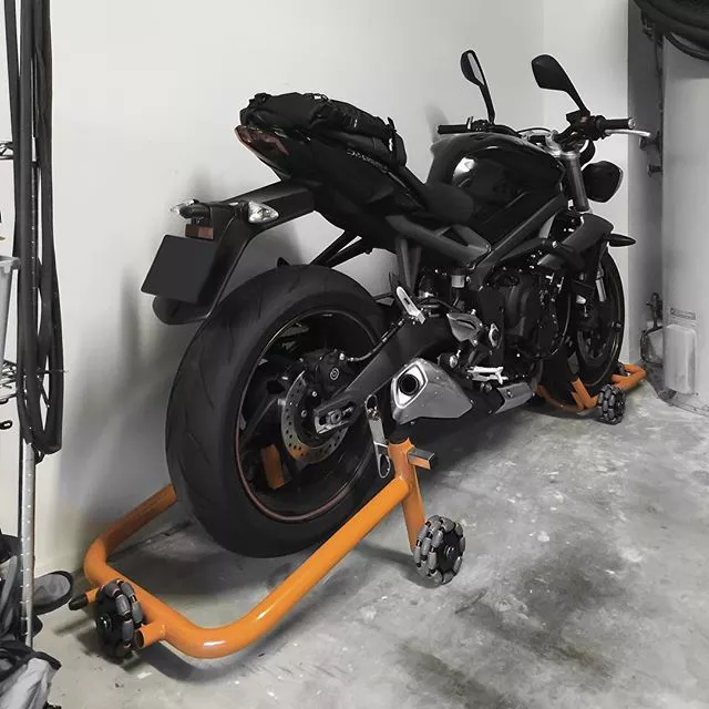 Dynamoto motorcycle stand: double sided swingarm version