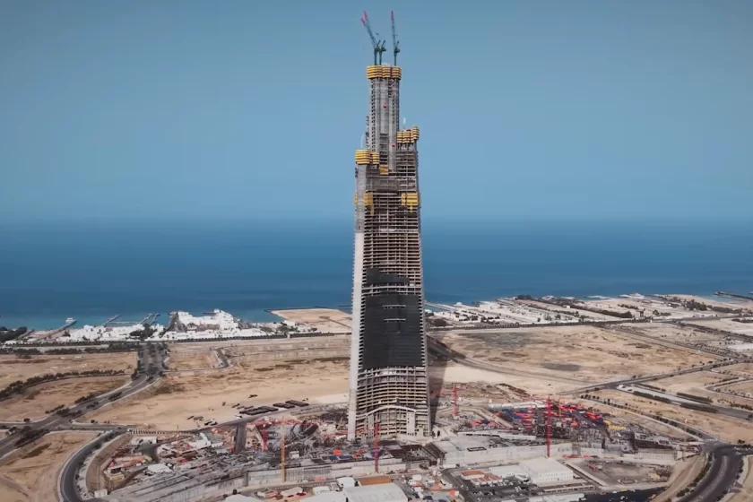 Saudi Arabia's JEC Tower will eventually exceed a height of 1 km (0.62 miles)