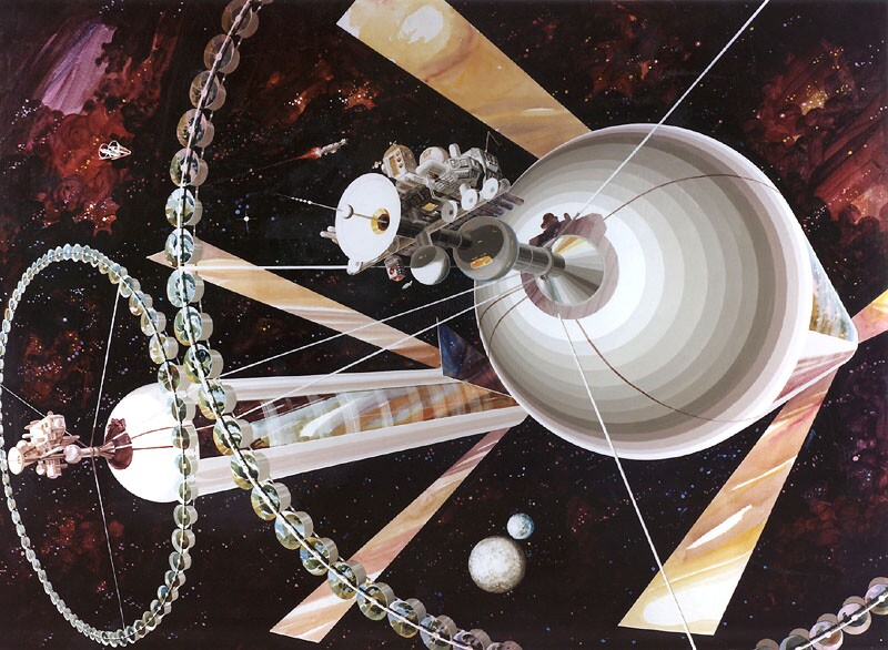 One application of asteroid mining could be to build giant space colonies