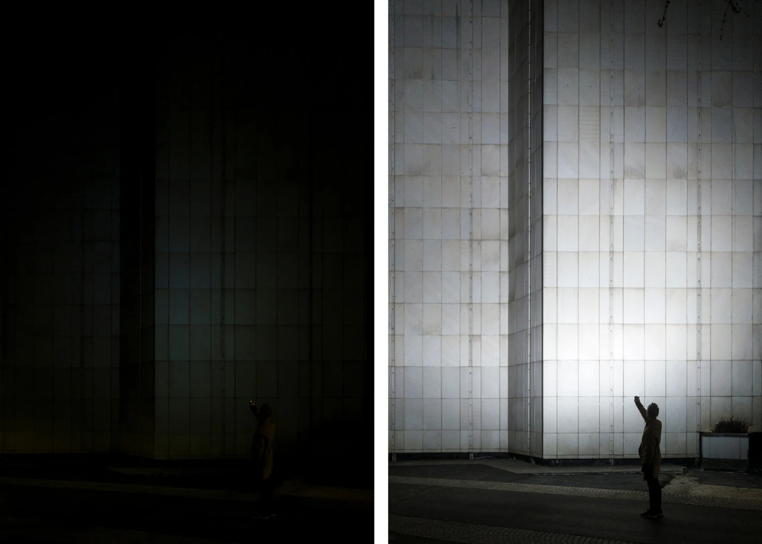 The 40 W power of the LIT Flash is enough to light up buildings