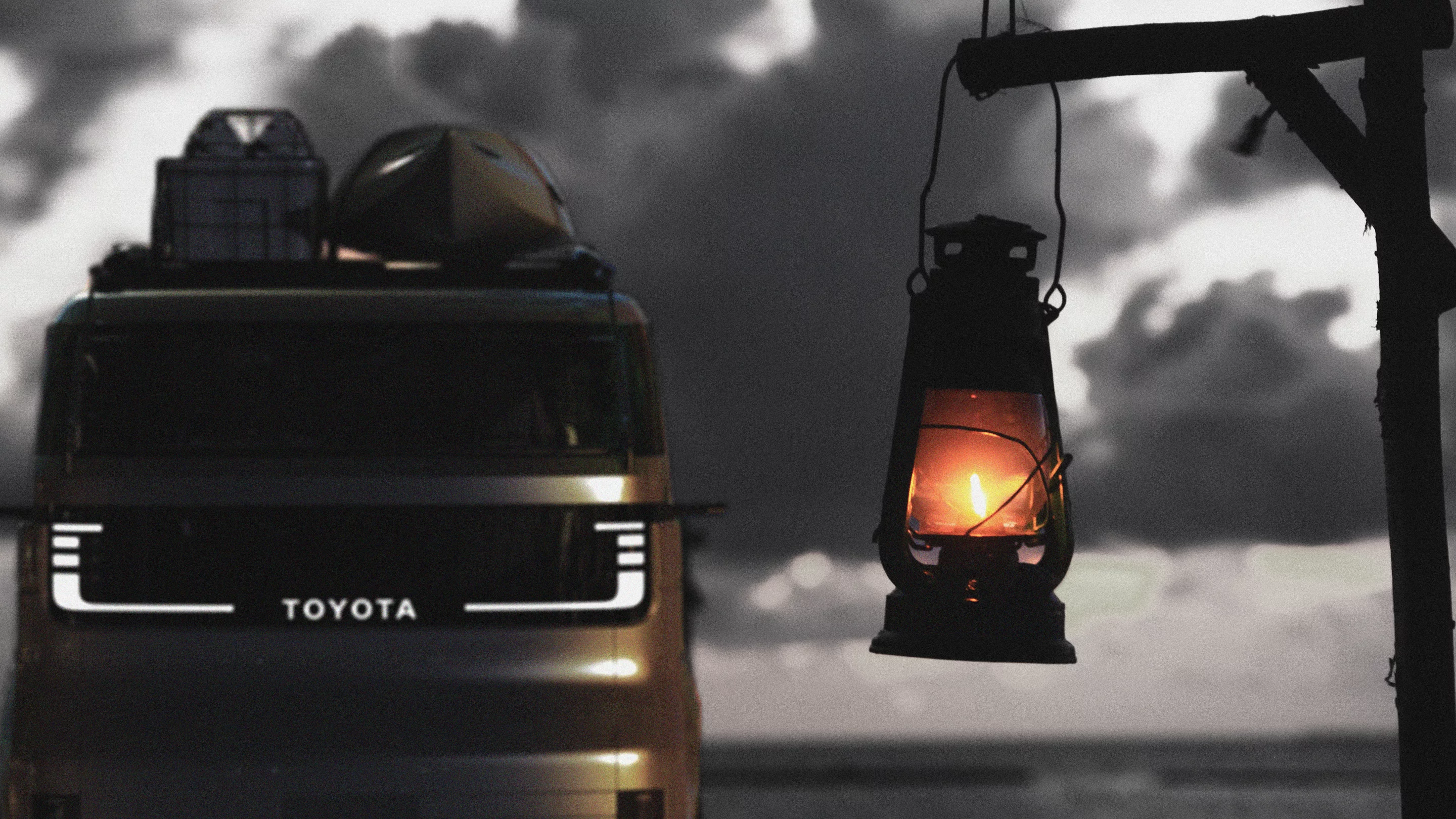 Making a rustic camp with the futuristic Toyota Kayoibako electric micro-camper