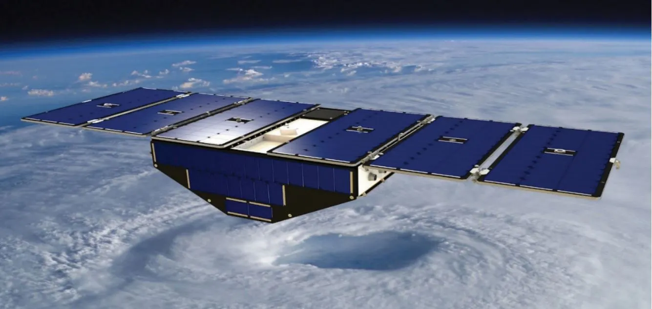 A CYGNSS satellite fully deployed