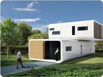Stack a couple of the living modules to create your very own unique residence