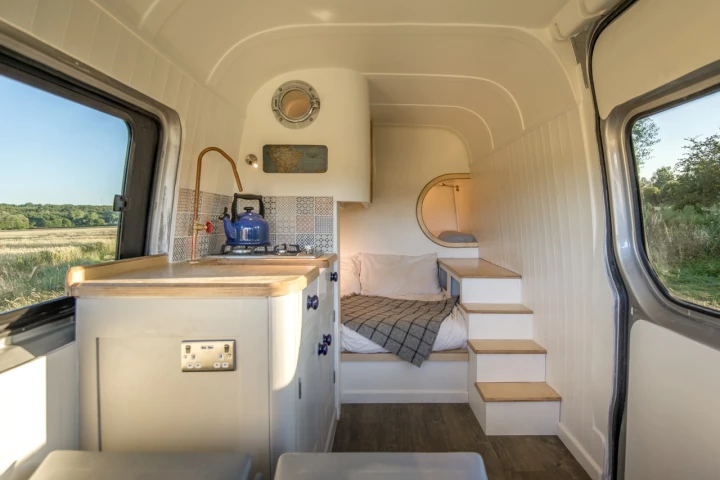Jack Richens and his girlfriend Lucy have successfully converted a second-hand2012 Mercedes Benz Sprinter into a stunning campervan in under 600hours