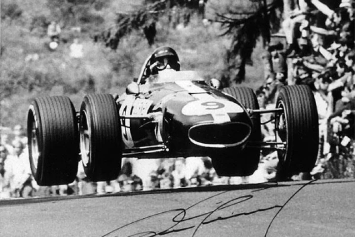 Dan gets air in Eagle at the 1967 German Grand prix at the famous Nurburgring circuit