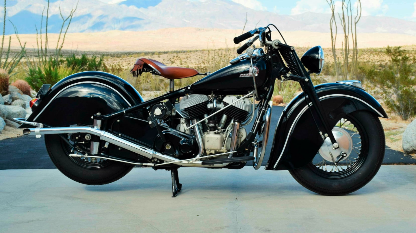 This 1946 Indian Chief sold for $84,700 as Lot F194 at Mecum Auctions' Las Vegas sale on Friday, 28 January 2022