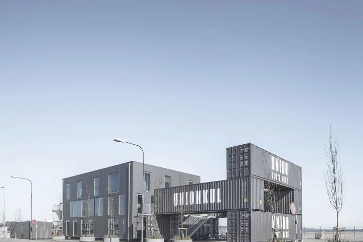 Made to be Moved, by Arcgency, is a shipping container-based office that can be easily dismantled and moved to another location