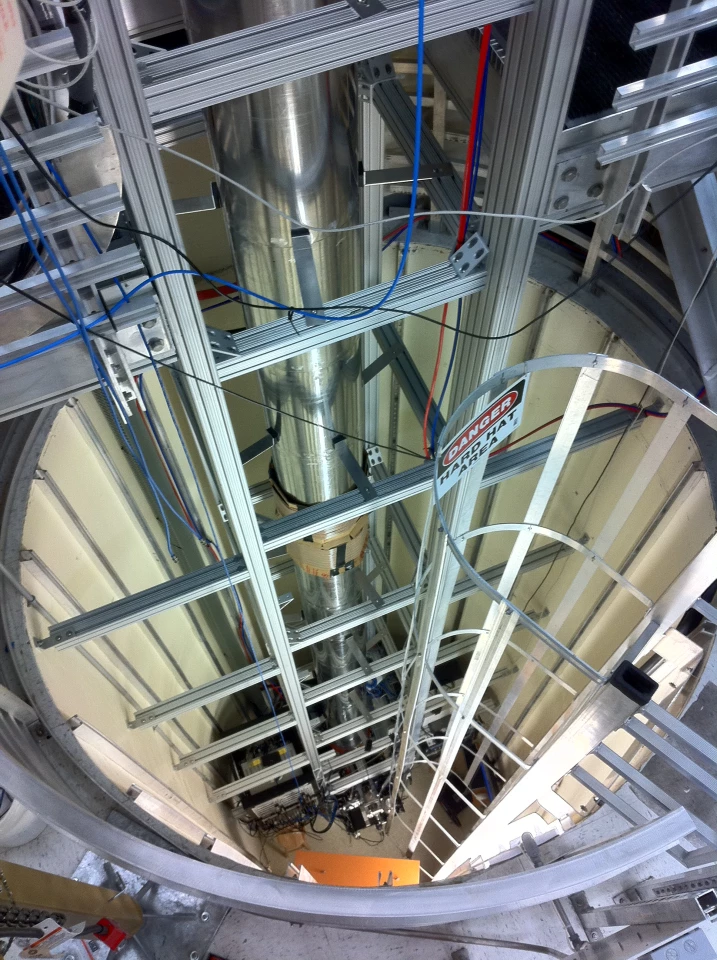 Drop tower at Stanford University used to test the broadband laser system (Photo: Stanford University)