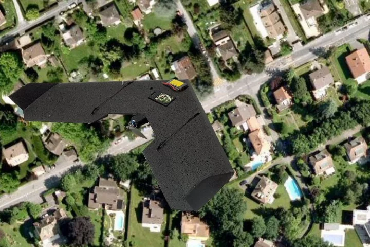The Swinglet CAM can take off, snap aerial photos along a chosen route and then land, where the operator can upload the images to a waiting notebook