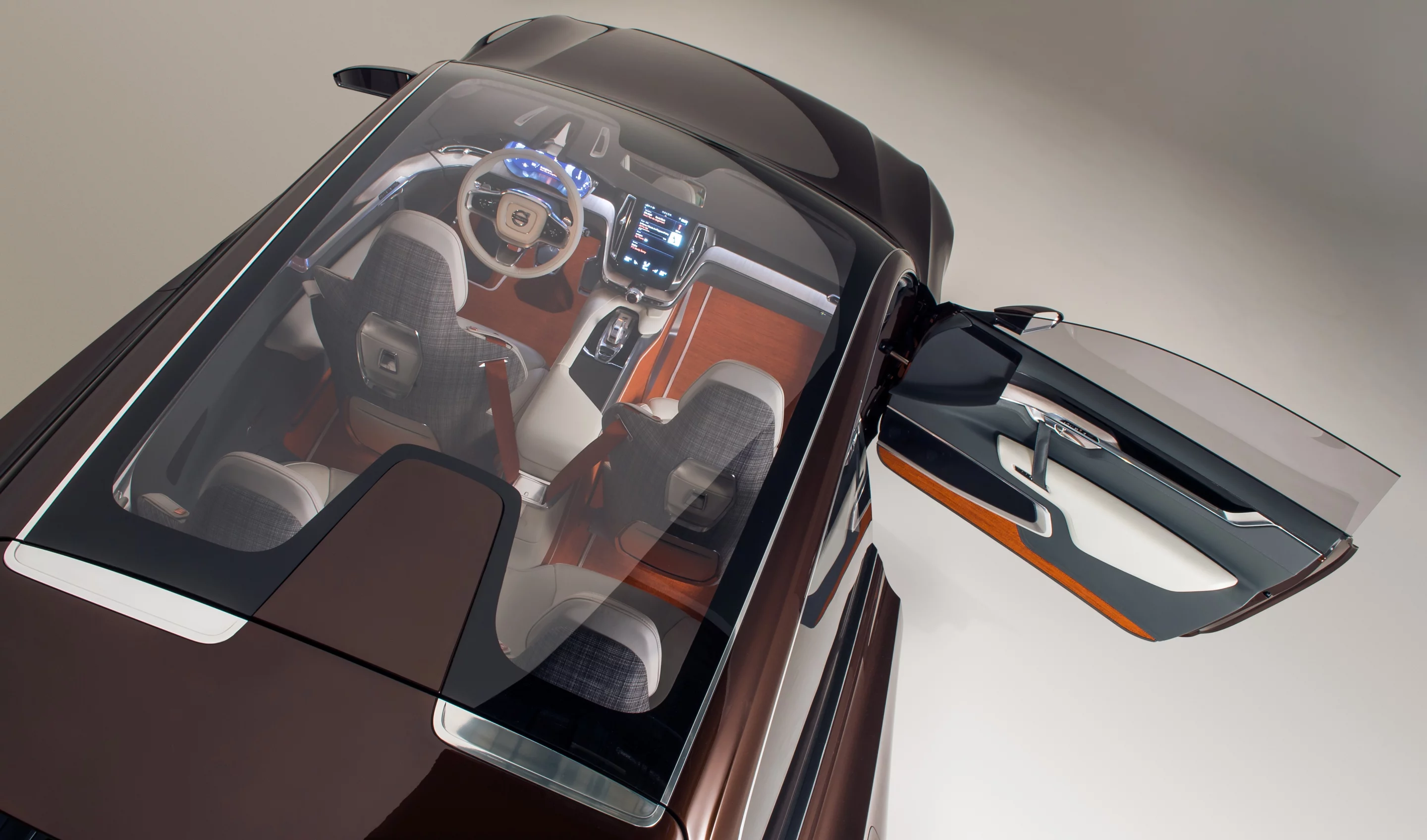 A full glass roof showcasing the Estate's Scandinavian influenced interior adds to the concept's modern, open design