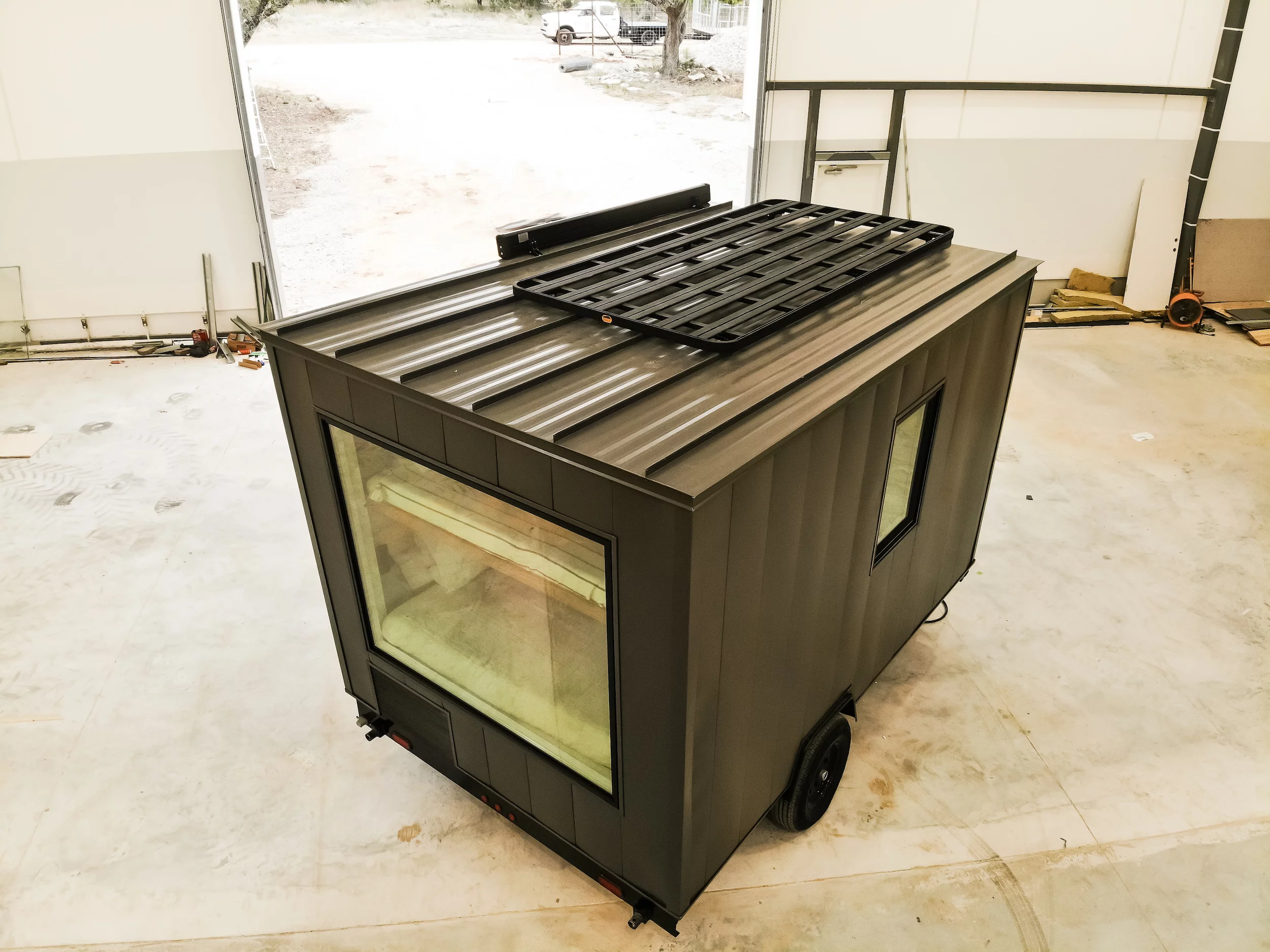 The Roam has a storage rack installed on its roof