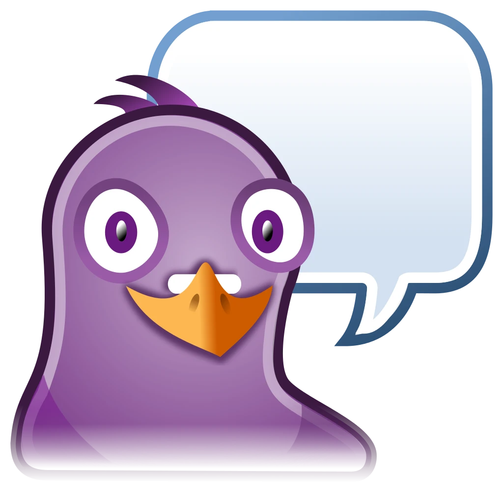 Logo of the open source instant messaging app Pidgin