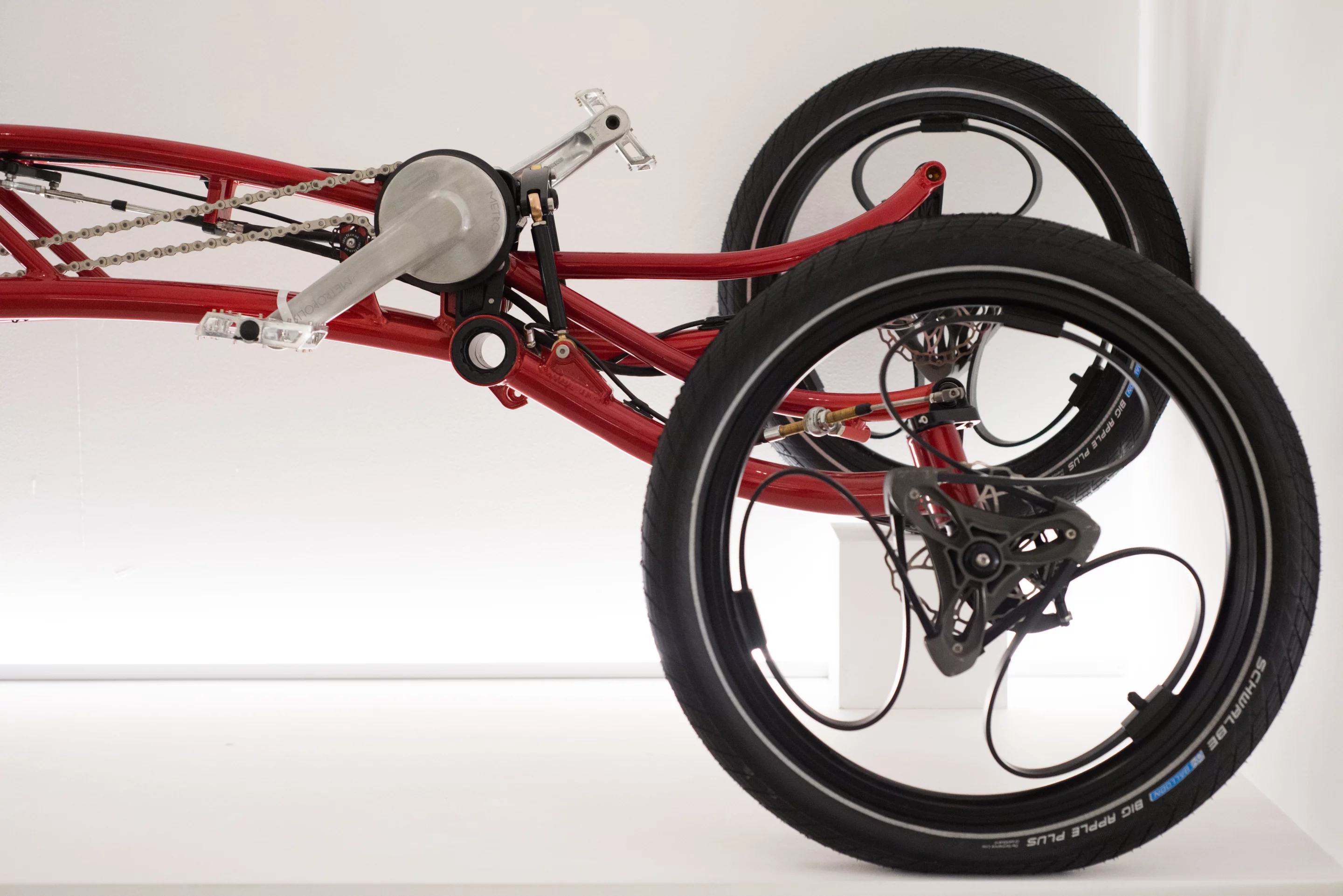 The low ride position of the GB3 is said to make it safer to ride