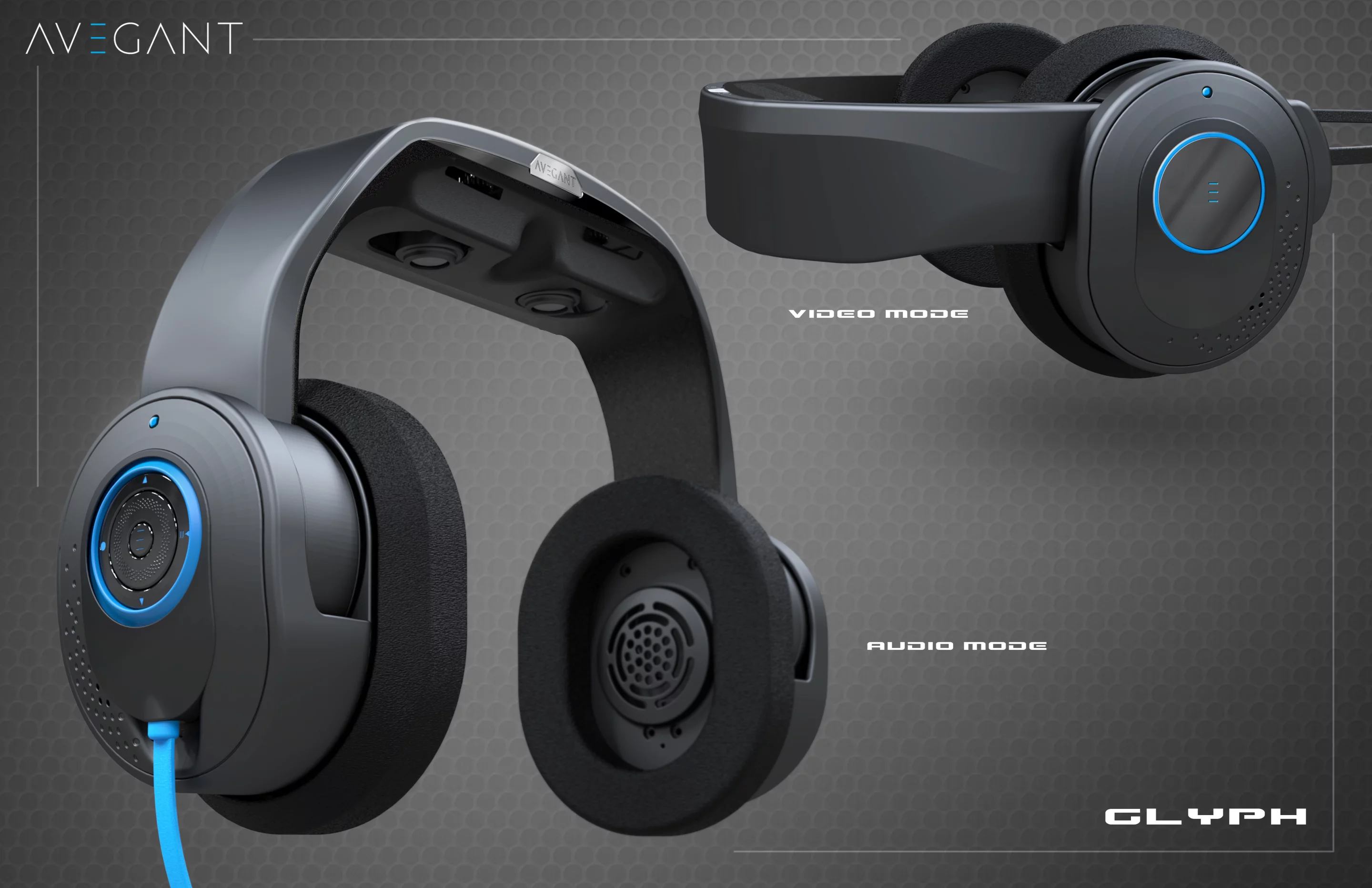 Rendering of the latest Glyph headset design