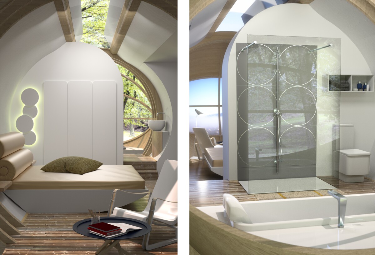 The dwelling is built from wood, steel, glass, and aluminum (Image: Estudibasic)