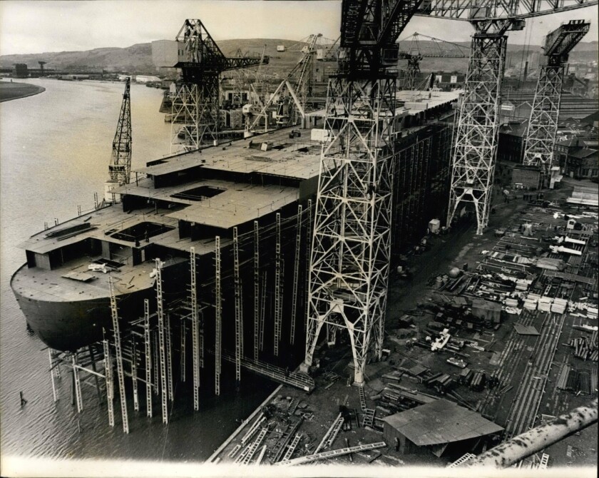 The Queen Elizabeth 2 under construction