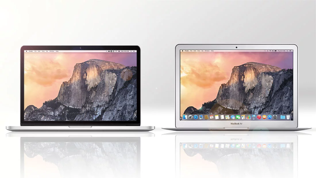 Gizmag compares the features and specs of the 2015 versions of the 13-in MacBook Pro with Retina Display (left) and 13-in MacBook Air