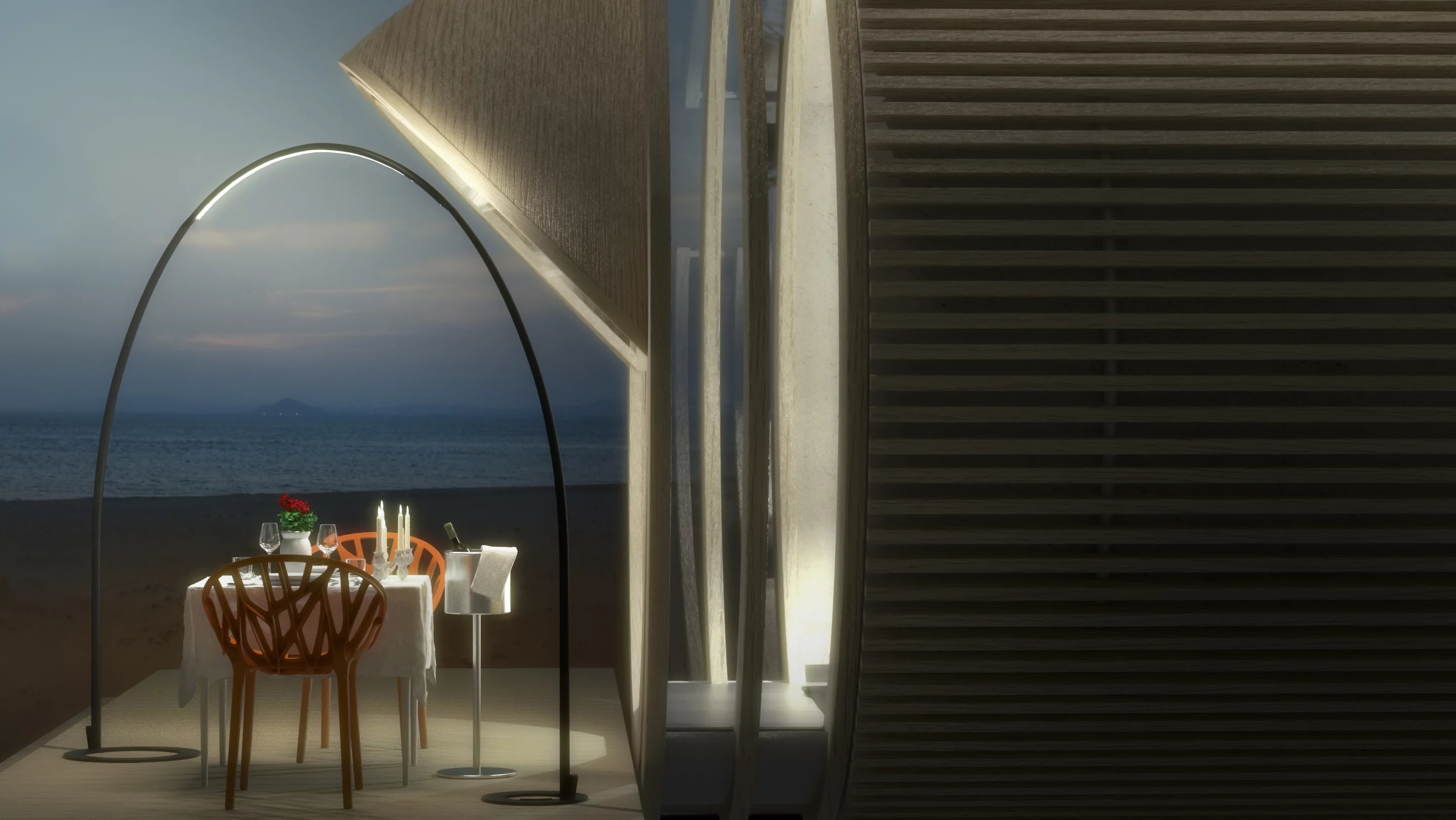 Drop XL also has a small porch and decking area (Image: Estudibasic)