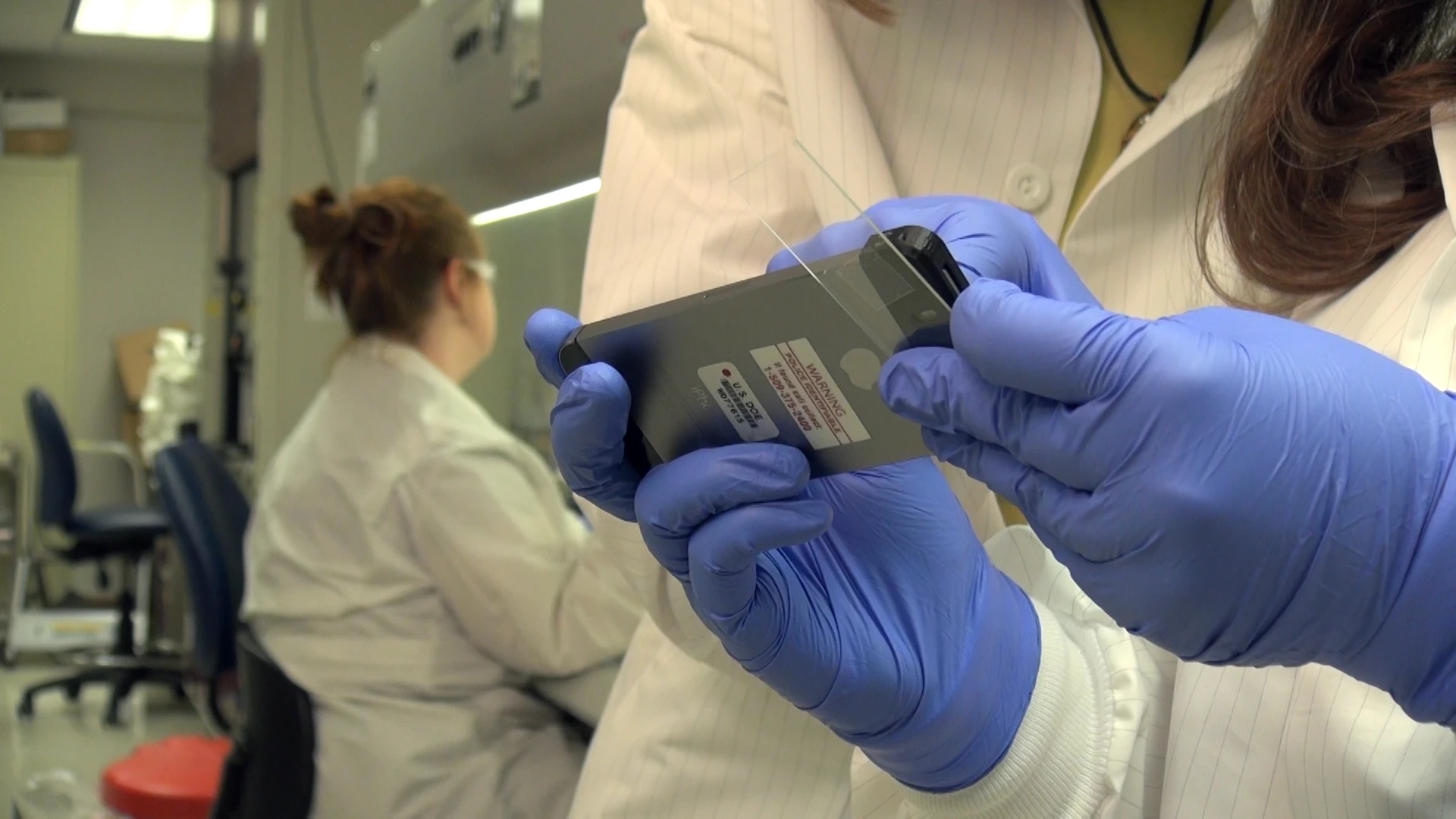 The smartphone microscope, in use at the PNNL lab