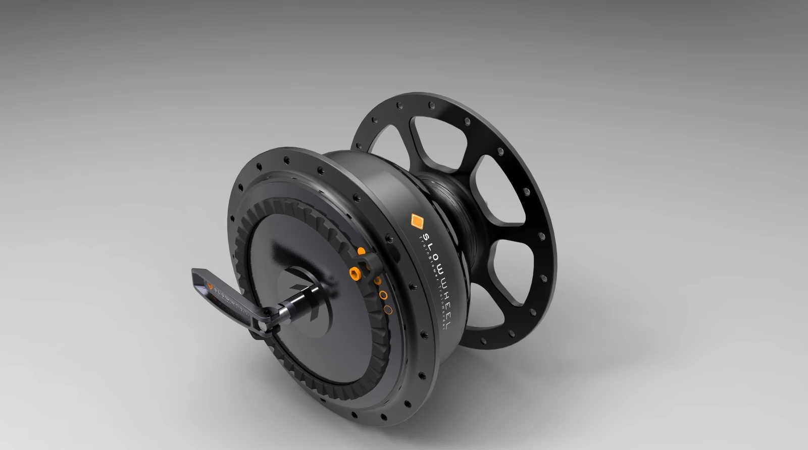 The PowerWheel and SlowWheel (hub pictured here) are resistance training wheels for road racing cyclists