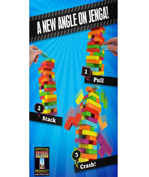 Jenga Tetris and Bop It! Tetris will be the first games to be released as part of the deal between Hasbro and The Tetris Company